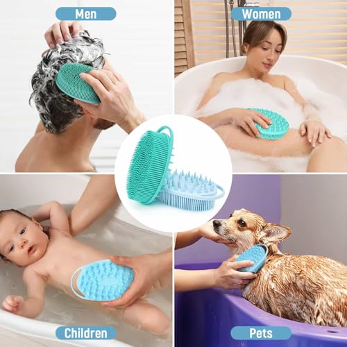 Uormsici Silicone Body Scrubber - Gentle Exfoliating Brush for All Skin Types