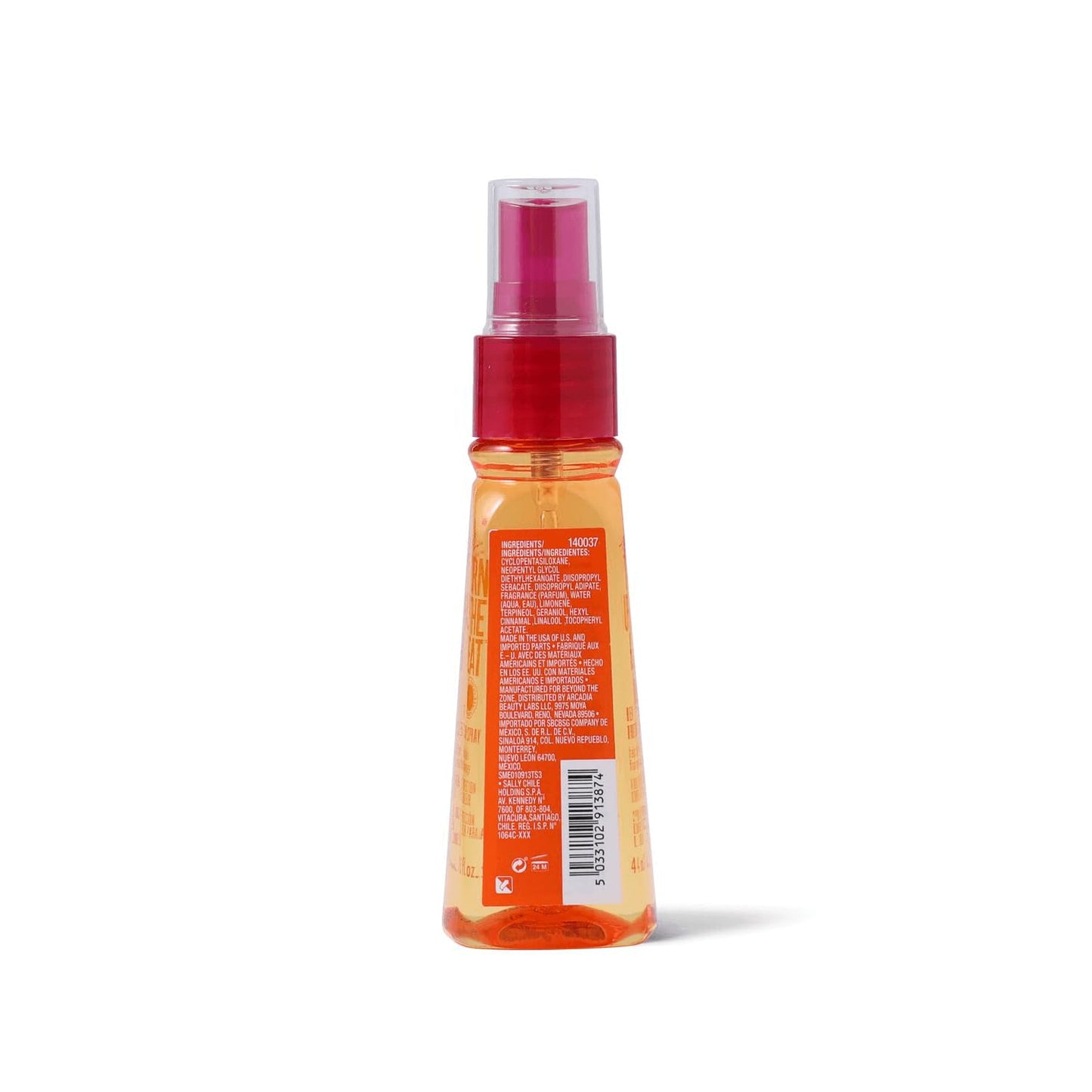 Beyond the Zone Turn Up The Heat Protection Mini Spray, Sulfate, Paraben and Gluten Free, Humidity resistant, 1.5 oz