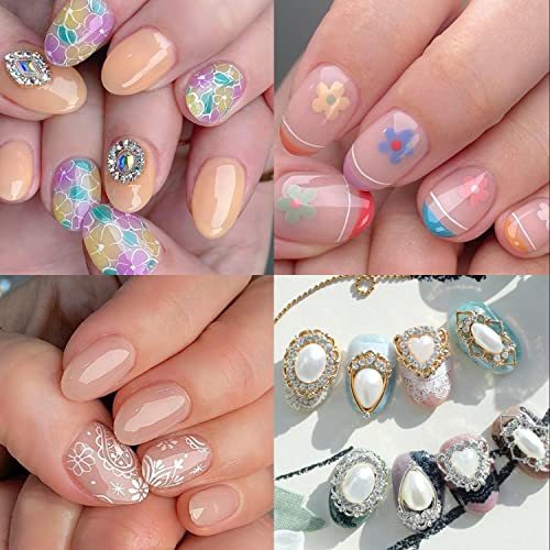 UNA GELLA Short Oval Almond Gel Nail Tips - 360pcs 15 Sizes Press On Nails
