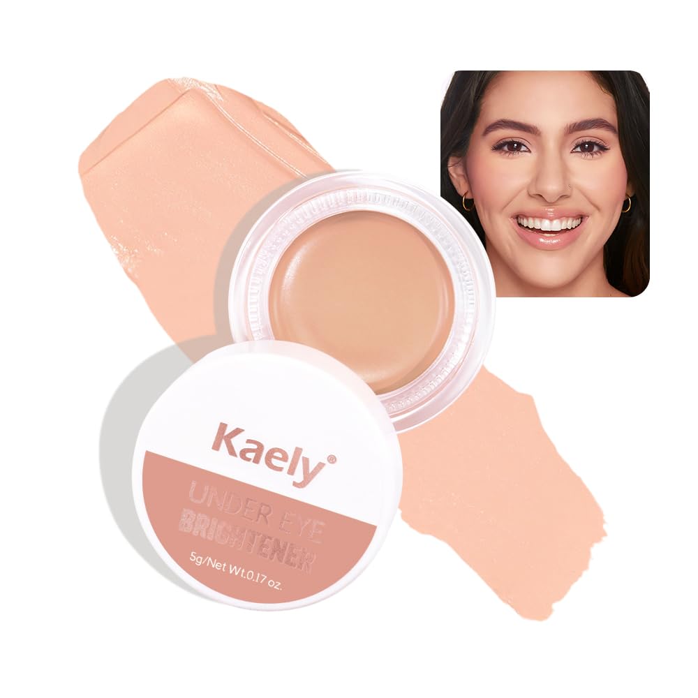 Under Eye Corrector Brightener - Full Coverage Peach Concealer for Dark Circles | Nourishing Waterproof Cream Pot