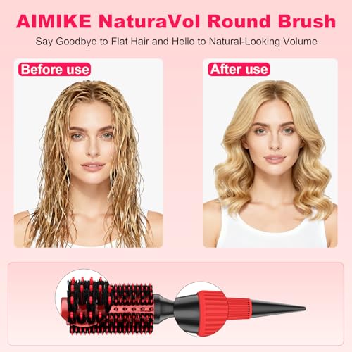BBV 1.3 Inch Round Hair Brush - Boar Bristle for Volume & Shine