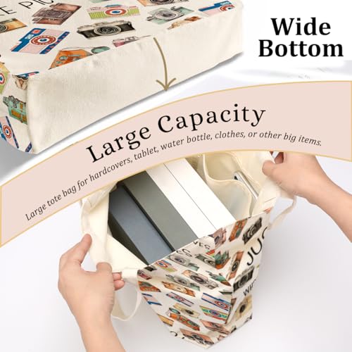 Canvas Tote Bag and Cosmetic Pouch Set for Photographers