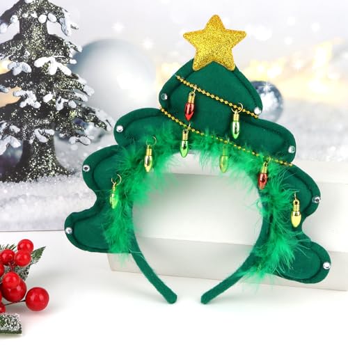CIEHER Christmas Tree Headband - Festive Holiday Hair Accessory for Parties