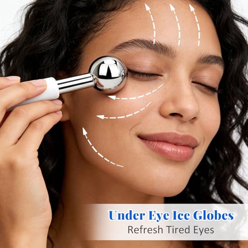 Under Eye Ice Globes - Stainless Steel Facial Massager for Puffiness & Soothing