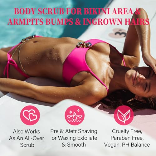 Bikini Area Exfoliator Scrub with 10% AHA/BHA & Vitamin C - 7.76 oz