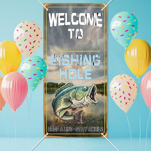 Fishing Hole Door Banner - DIY Welcome Decor for Parties