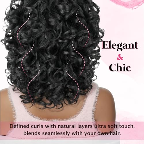 18 Inch Yaki Curly Drawstring Ponytail for Black Women - Natural Volume