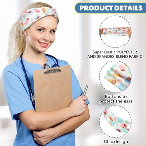 12 Pcs Labor and Delivery Nurse Headbands - Interest Design