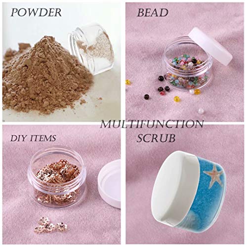 ZEJIA 5 Gram White Sample Containers with Lids - Travel Size Jars