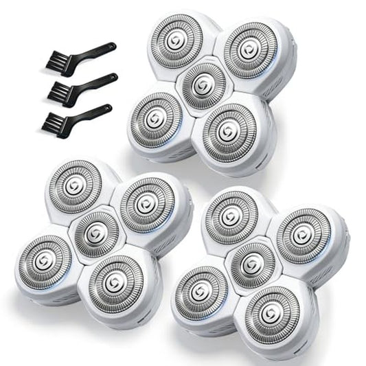 5 Head Shaver Replacement Blades Refills For Freebird FlexSeries Electric Razor for Women (White/3PCS)