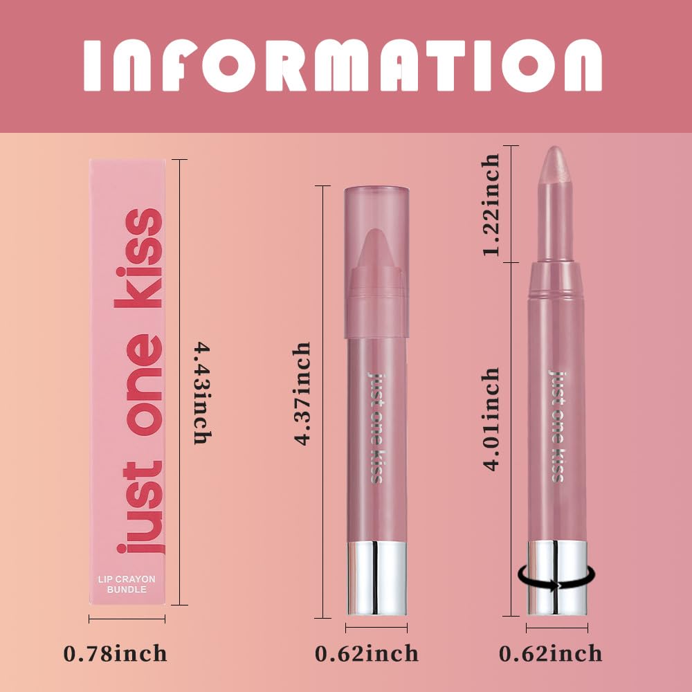 mekuel Pink Mauve Hydrating Cream Lipstick Lip Crayon for Women, Natural Moisturizing Lipstick Smooth Apply, Retractable Lips Liner Crayon for Ombre Shades, Pinky Tinted Lip Balm Color in One, 07