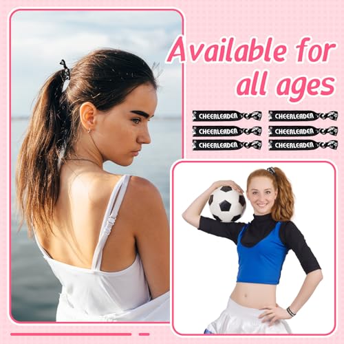 Taiyin 68 Pcs Cheer Hair Ties Bulk Black - Cheerleader Hair Accessories