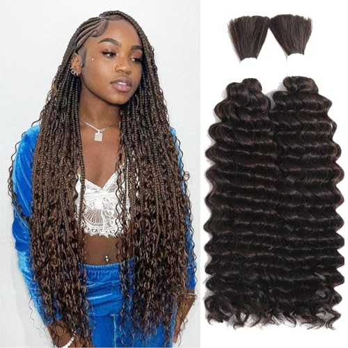 24 Inch Boho Braiding Hair Bulk - Deep Wave Mixed Synthetic Hair Extensions