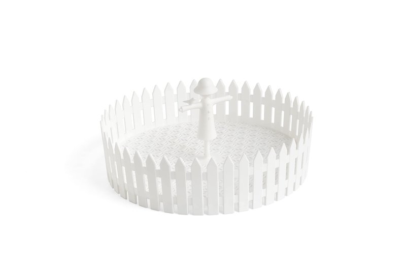 PELEG DESIGN Seed Field Seed Starter for Kitchen Use, Indoor Seedling Tray w/Fence and a Scarecrow, Fits Any Plate, Ideal for Any Sprouting Seeds