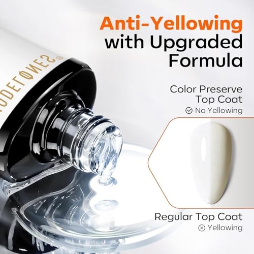 Modelones Extra Glossy Gel Top Coat - Clear UV/LED Nail Sealant, 15ml