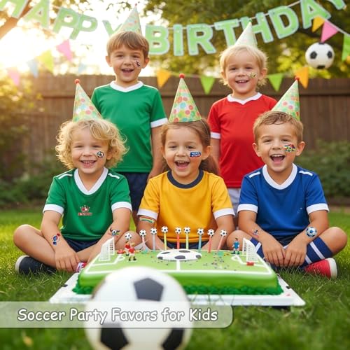 45 Pcs Soccer Temporary Tattoos for Kids & Adults - Waterproof