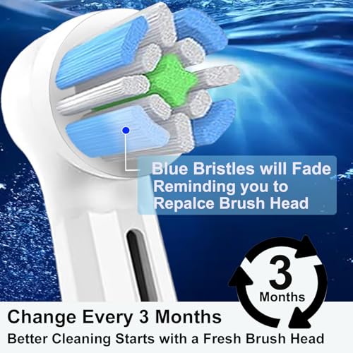 IO Toothbrush Replacement Heads for Oral B IO Series 2-10 (6PCS Black & White)