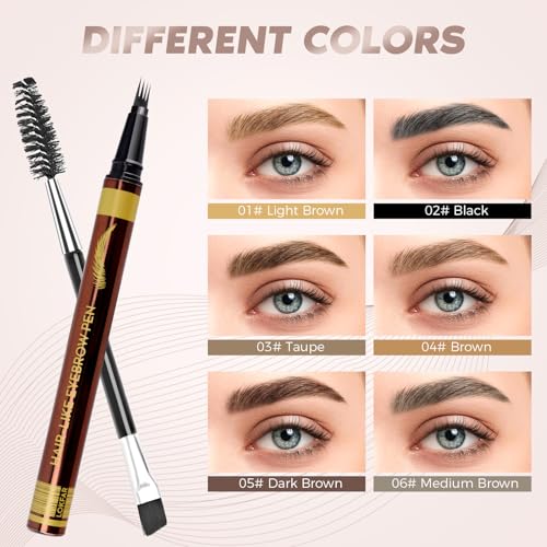 Eyebrow Pencil Set - 2PCS Waterproof Microblading Pens with Brushes