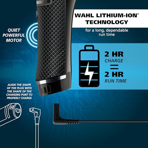 Wahl USA Pro Series High Visibility Skeleton Style Trimmer, Lithium-Ion Cordless USB Rechargeable All in One Shaving & Close Cutting Beard Trimmer for Men with Near Zero Gap Blade ? 3026018