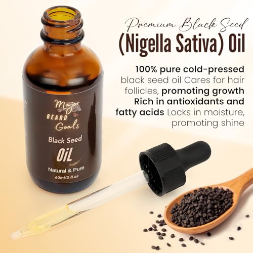 Black Seed Beard Oil for Men - Natural Growth, Hydration & Strength, 2oz