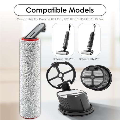 Dreame H14 Pro Replacement Roller Brushes & HEPA Filters - 4 Pack
