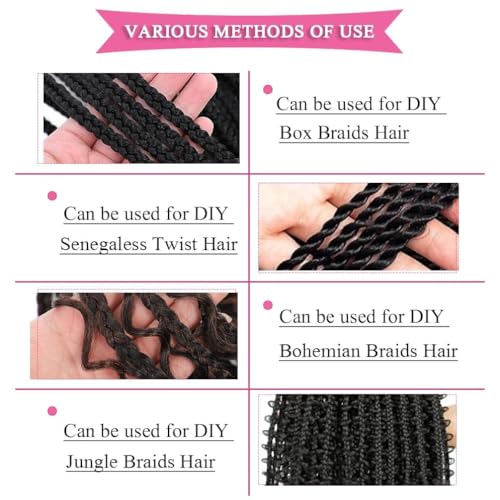 Pre-Stretched Braiding Hair 26 Inch - Honey Blonde/Ginger/Brown (Pack of 8)