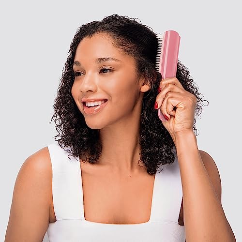Diane Pro Nylon Pin Hairbrush for Curly Hair - Heat-Resistant Detangler