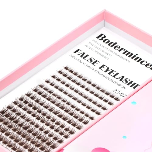 Bodermincer 180pcs D Curl Cluster Eyelashes - 0.07mm DIY Lash Extensions