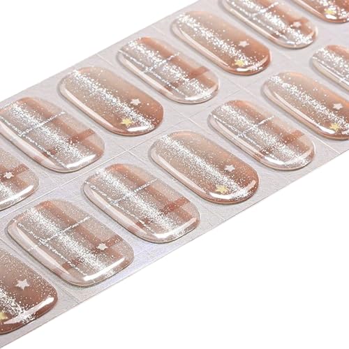 Silk Aura Self-Adhesive Gel Nail Strips - 22pc Waterproof Manicure Kit