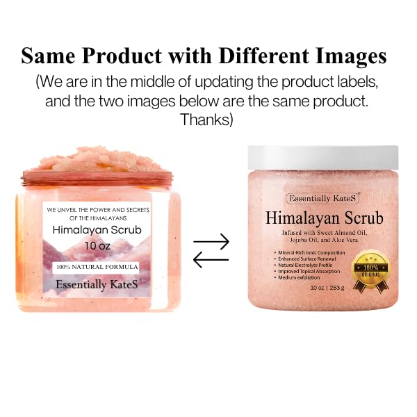 Essentially KateS Himalayan Salt Body Scrub with Almond Oil – 10 oz (Variation: Himalayan Salts)