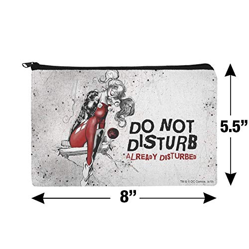 Harley Quinn Makeup Bag Organizer - Canvas Travel Pouch