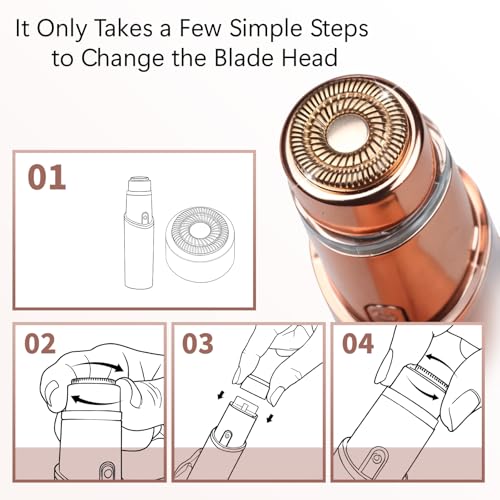 6 Pack Replacement Heads Gen 3 Compatible with Flawless Facial Hair Remover, Replacement Blades Heads Compatible with Finishing Touch Flawless Hair Removal Generation 3