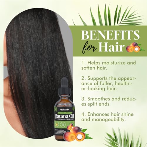 Dolahair Batana Oil for Hair Growth Organics Pure Batana Hair Oil 100% Natural Batana Oil Nourishes Damaged Hair Natural Hair Growth Oil and Conditioner Batana Hair Oil 2.02 Fl Oz
