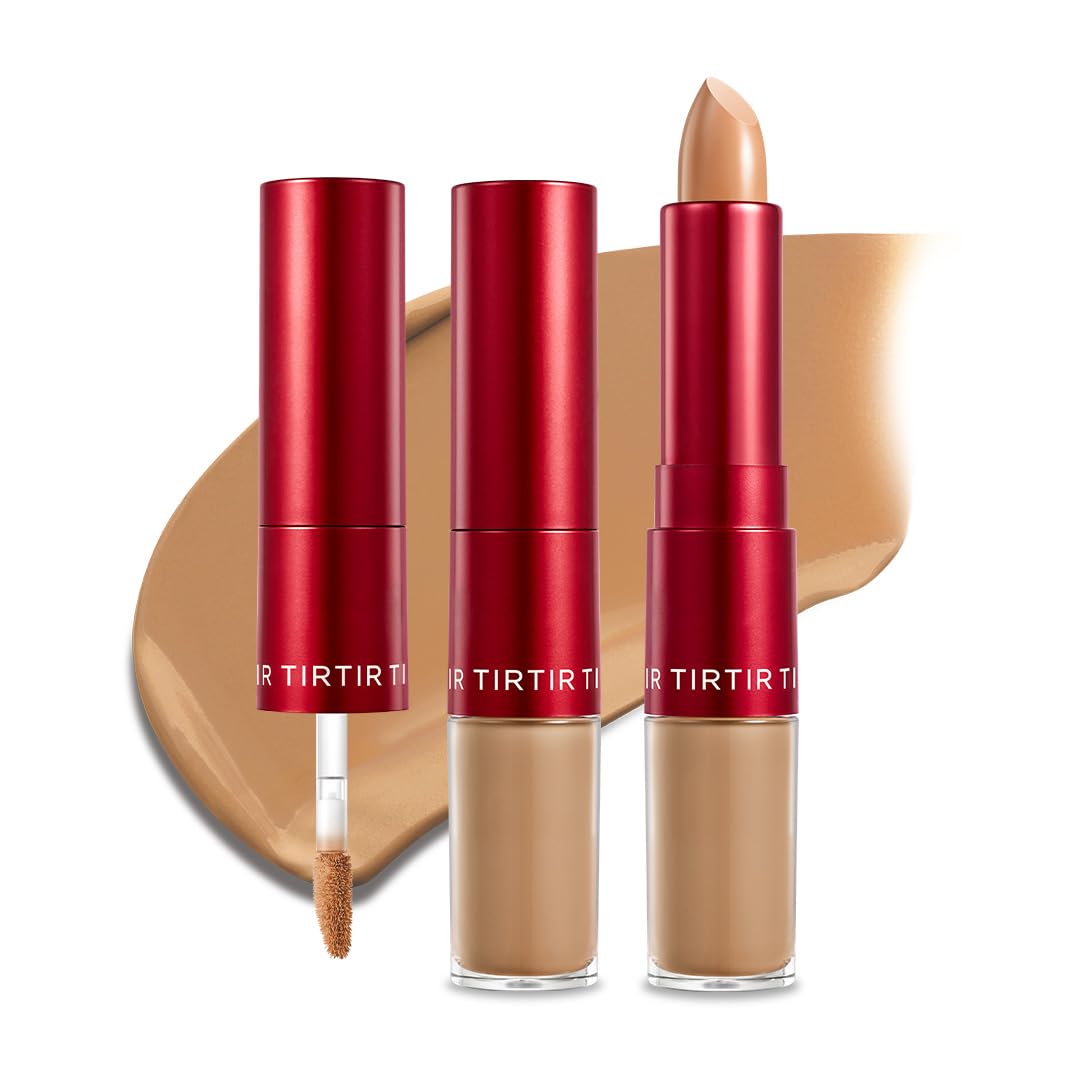 TIRTIR Glide&Hide Blurring Concealer - Creamy Dual Formula for Dark Circles & Wrinkles | #1N, 0.28 Oz