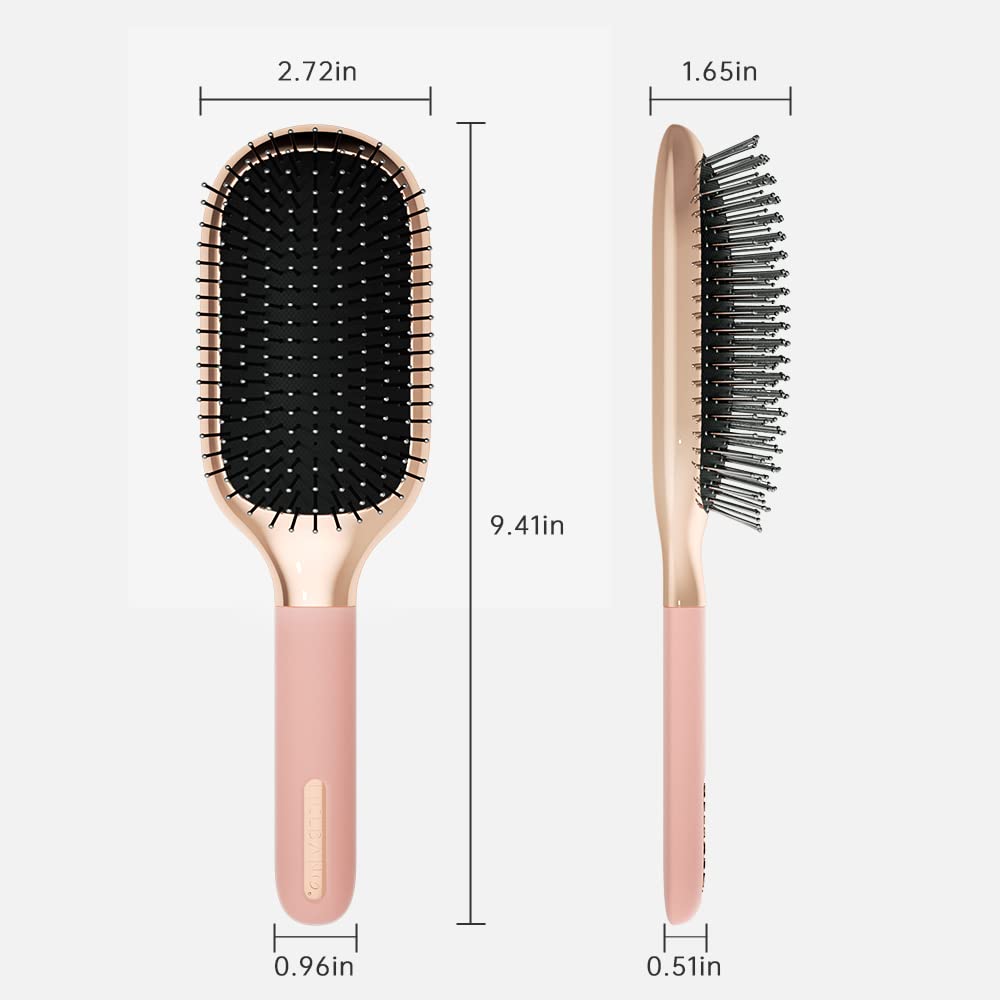 Hair Brush for Thick Curly Hair - Paddle Brush for Smooth, Shiny Hair | Suitable for Wet & Dry Use