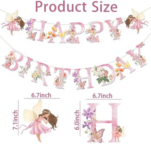 Fairy Birthday Banner - Enchanting Party Decorations with Butterflies