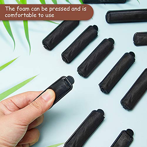 WILLBOND 40-Piece Satin Foam Hair Rollers - Soft Sleep Curlers for Styling