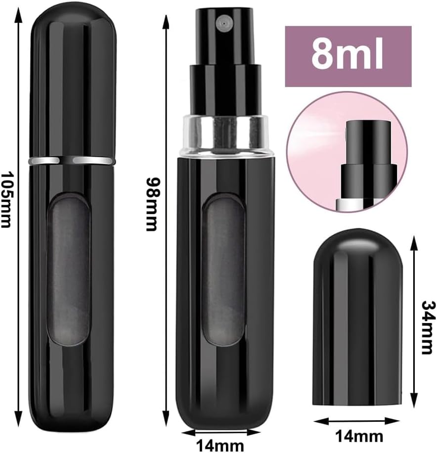 Travel Perfume Atomizer Refillable - 4PCS Mini Perfume Spray Bottles for Men & Women | Travel Size