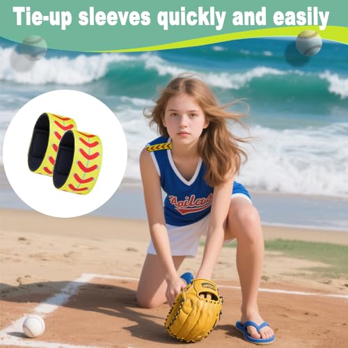 24 Pcs Softball Sleeve Holders - 7.48 Inch Shirt Sleeve Straps for Baseball, Volleyball, Basketball - Sports Accessories for Women, Men, Teens