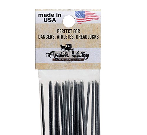 Silver Stainless Steel Heavy Duty Hairpins - 48 Pack for Thick Hair