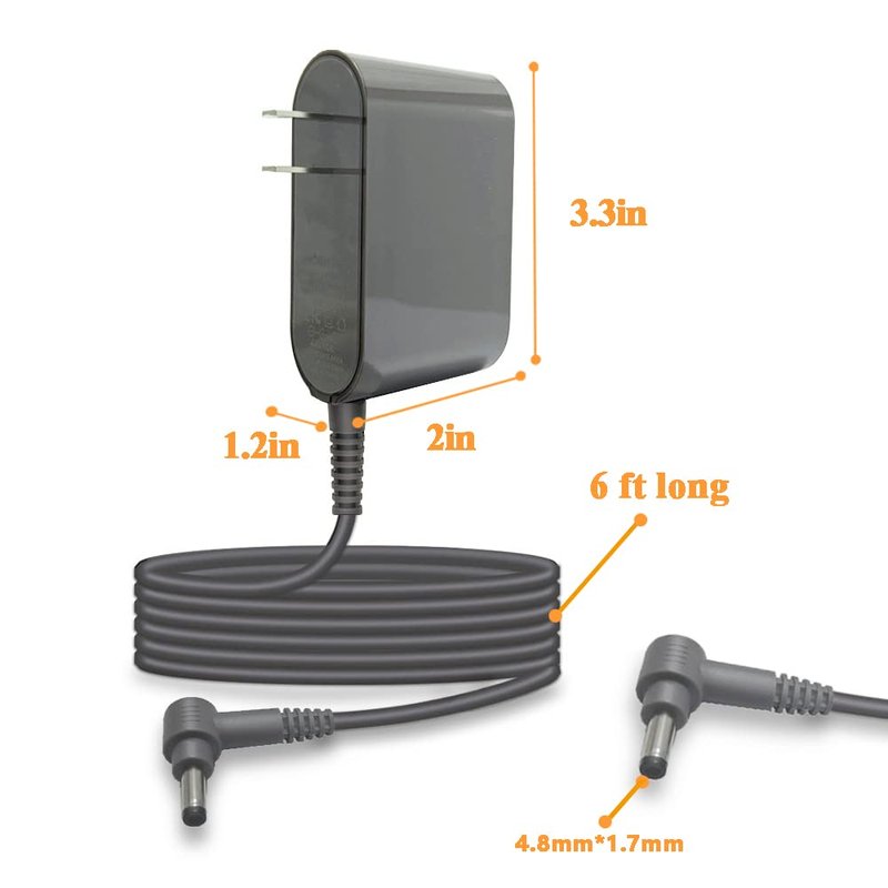 Replacement Dyson Charger,Vacuum Charger Compatible with Dyson V10 V11 V12 V15 SV12 SV20 Absolute Animal Motorhead, Cordless Vacuum Cleaner Power Supply Adapter Charging Cord 30.45V 1.1A