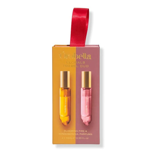 Orebella Florals Travel Duo Gift Set, Blooming Fire and Window2Soul Fragrances 0.33 oz Travel Spray