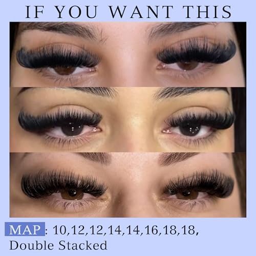 TOOCHUNAG DIY Lash Extension Kit - 280Pcs Fluffy 60D+80D Cluster Lashes