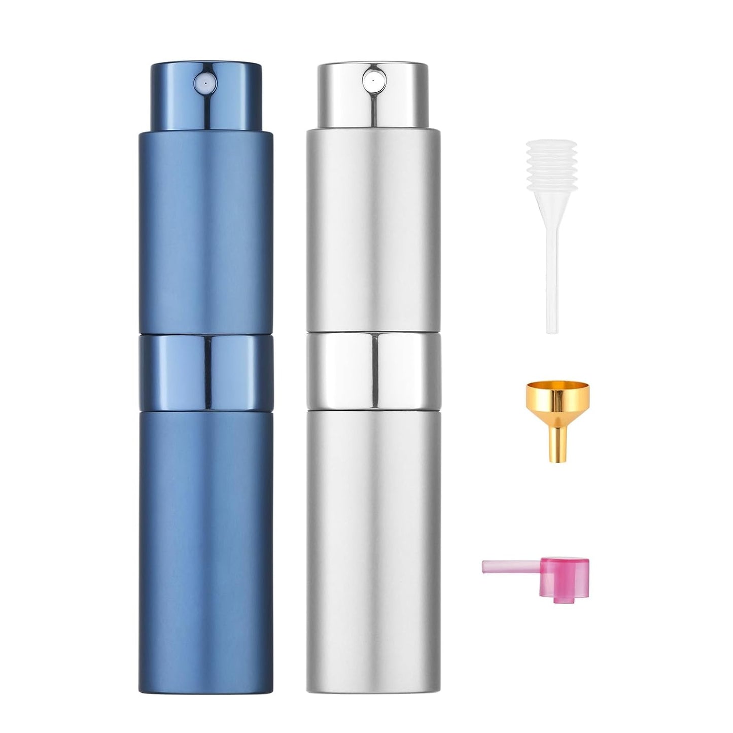 Tekson Travel Perfume Atomizer - Refillable Mini Cologne Spray Bottle | Portable Black Aftershave Dispenser (8ml)