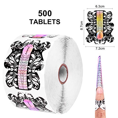 DouborQ 500PCS Acrylic Nail Forms for Nail Extensions & Art