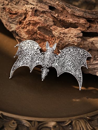 HAQUIL Gothic Moon Moth Hairpin, Vintage Celtic Metal Hair Clip for Women
