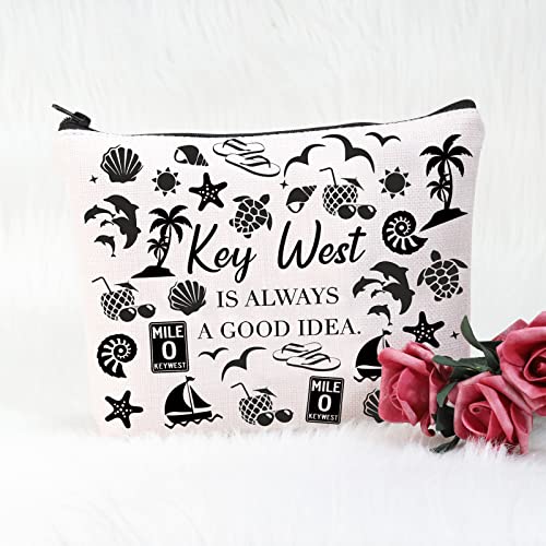 Key West Is Always Cosmetic Bag - POFULL Florida Summer Gift