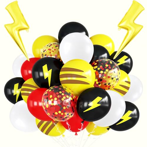39-Piece Cartoon Themed Balloon Kit - Red, Black & Yellow
