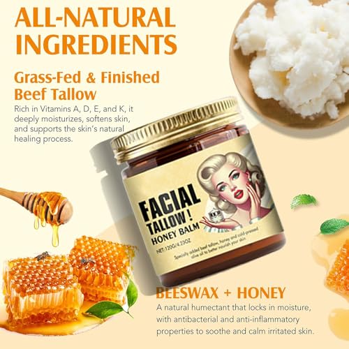 Whipped Tallow Honey Balm - Natural Moisturizer 4.02 Fl Oz