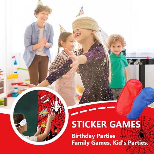 Spider-Themed Party Game for Kids - Pin the Sticker Fun